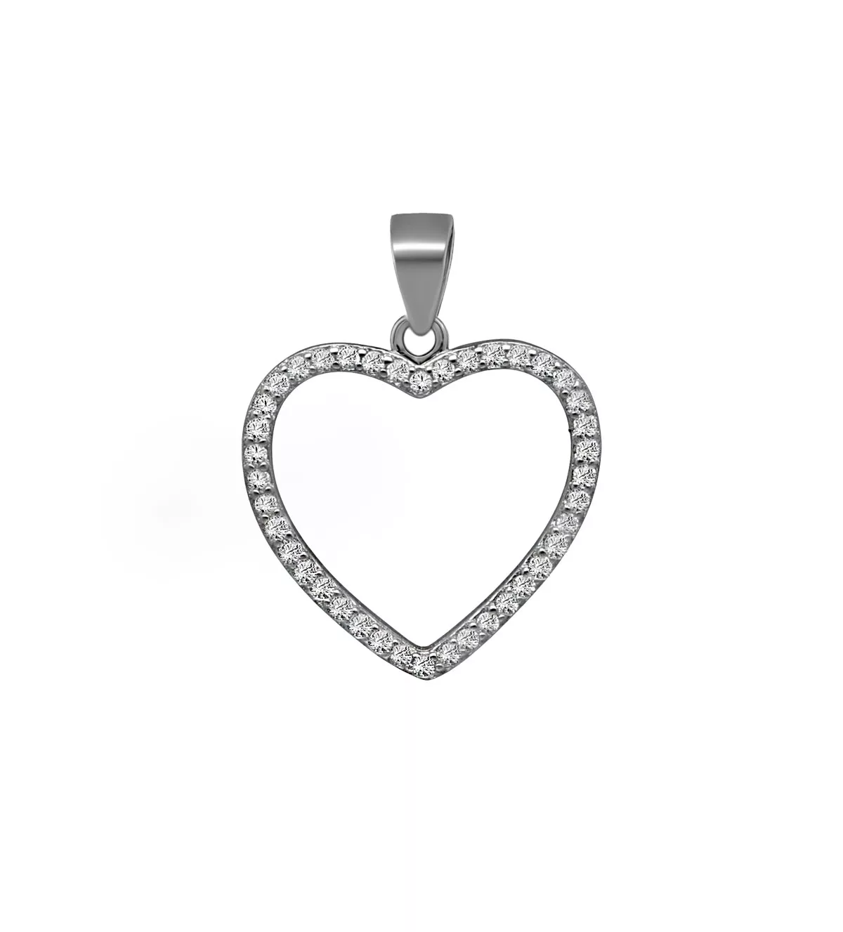 Los regalos que brillan bajo el muérdago: pendientes, collares y más para diciembre 2025 Colgante de plata corazón con circones