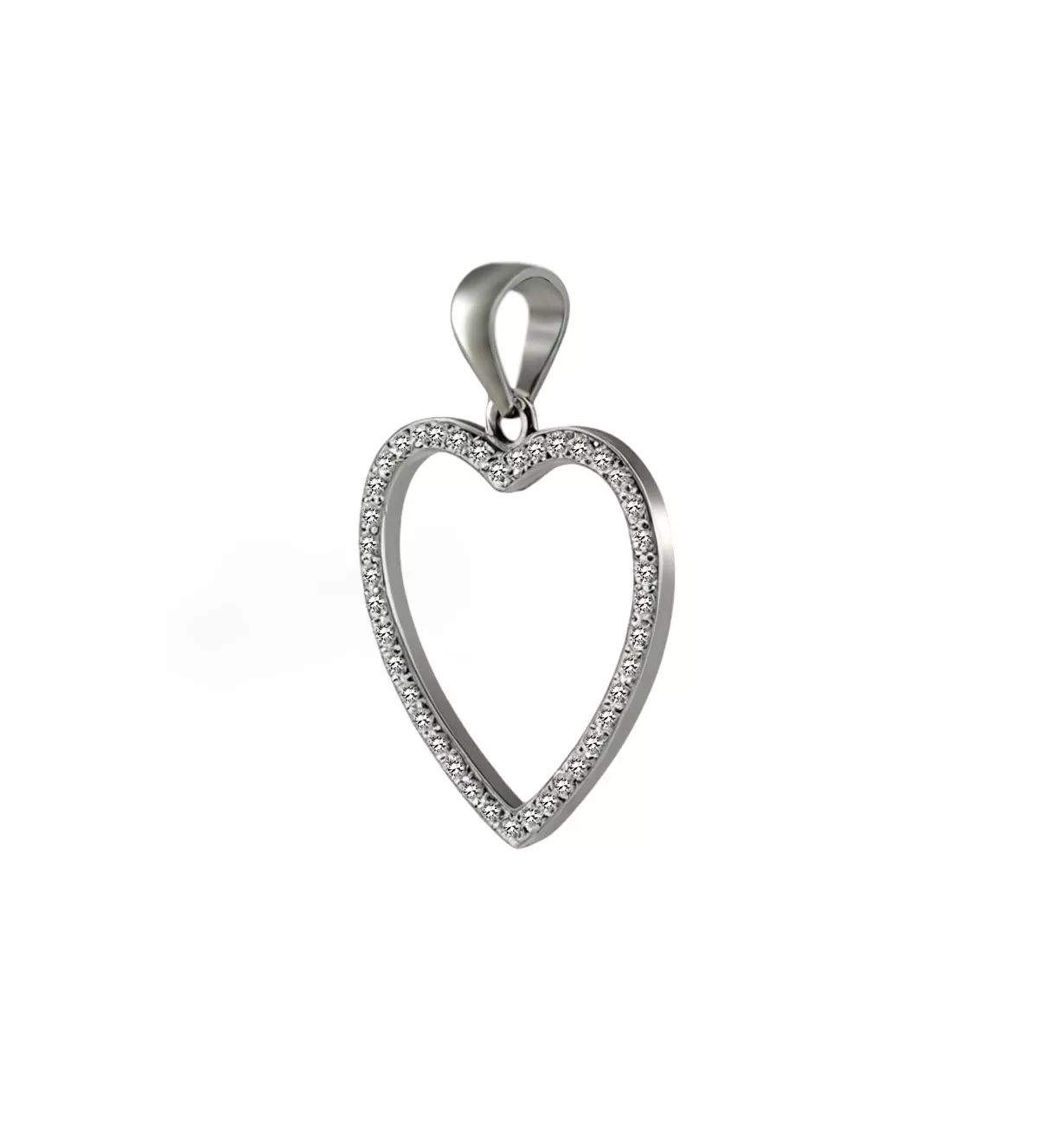 colgante de plata con circones fotografia de costado