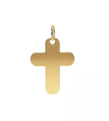 cruz de oro amarillo Redención vista frontal