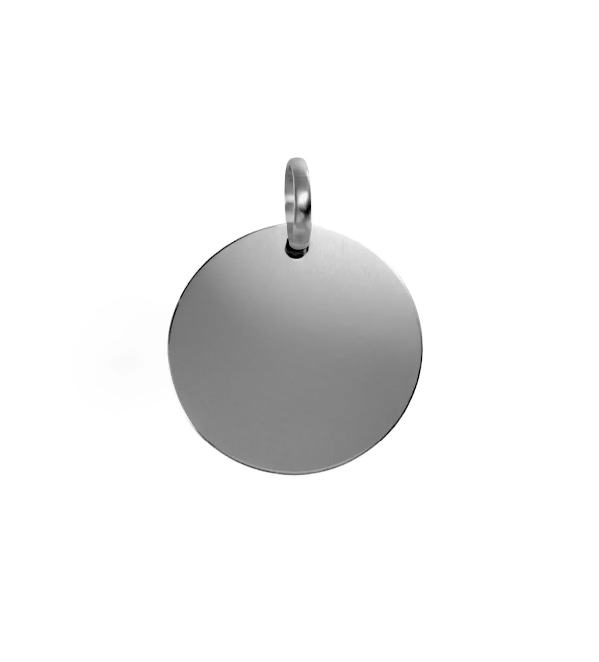 Chapa de identidad de plata disco liso 240_DISCOL disco de plata