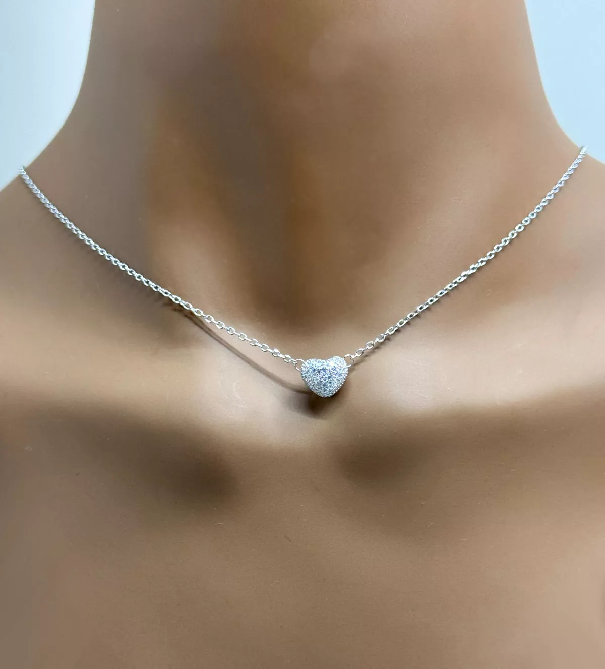 Gargantilla de plata motivo corazón "Cuajo Amore" gargantilla de plata Cuajo Amore modelo peto