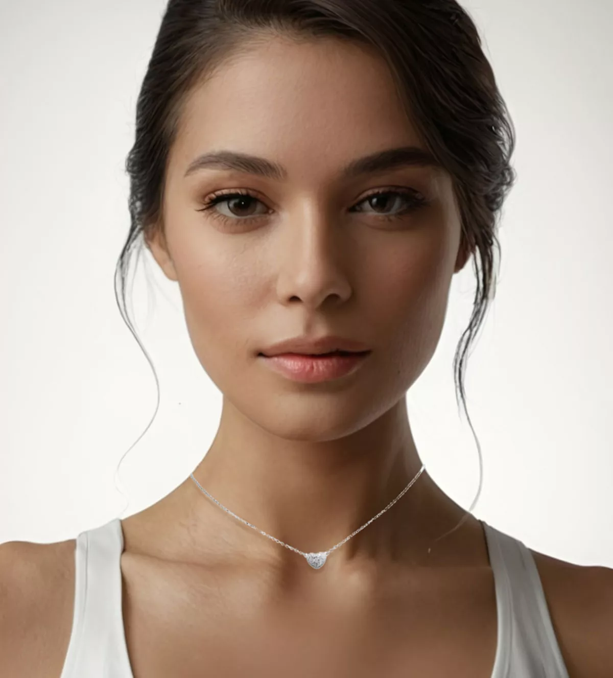 Gargantilla de plata motivo corazón "Cuajo Amore" gargantilla de plata Cuajo Amore modelo IA