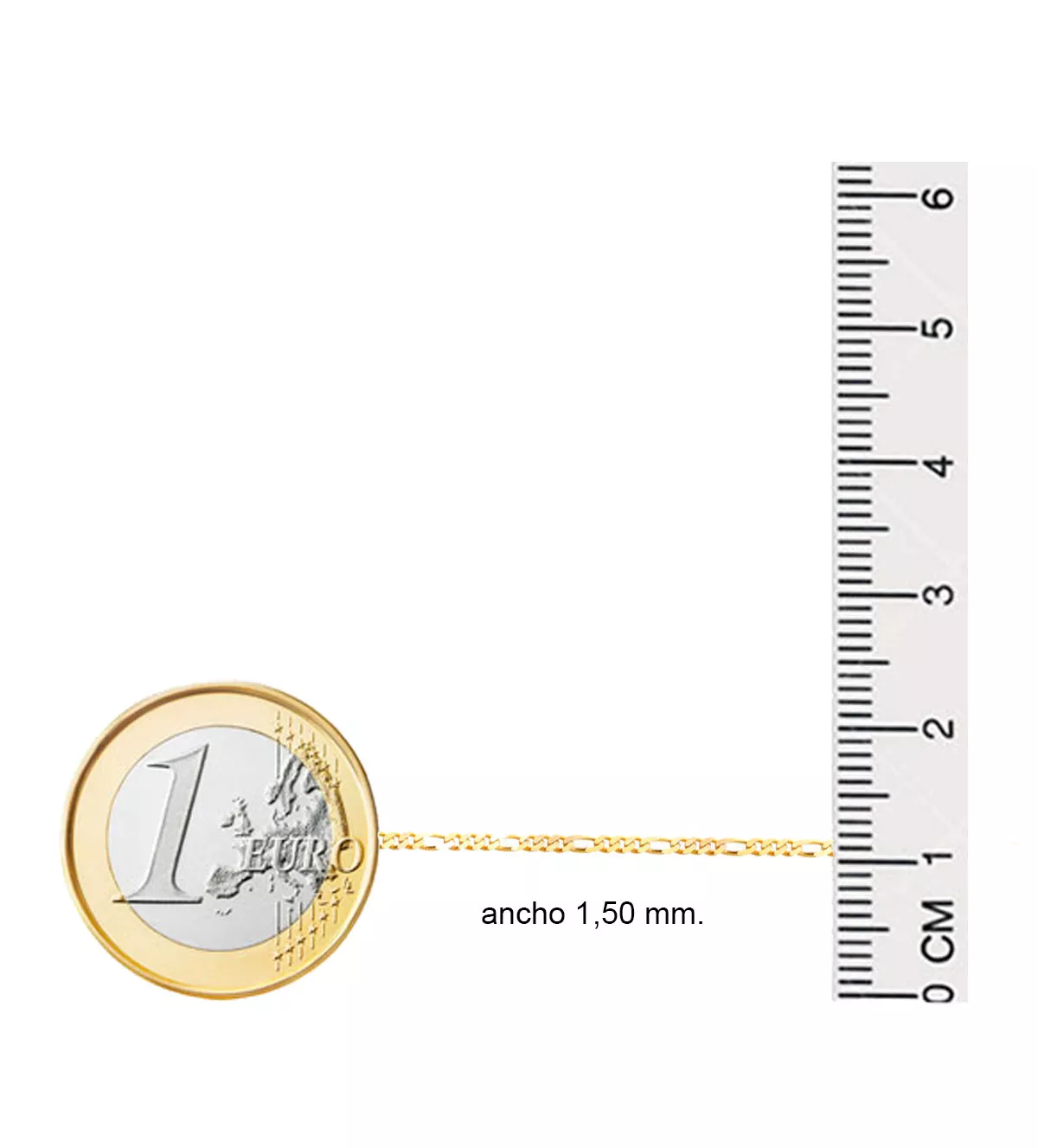 Cadena de oro ancla forzada 309_9K072 cadena de oro programada 3x1 oro amarillo