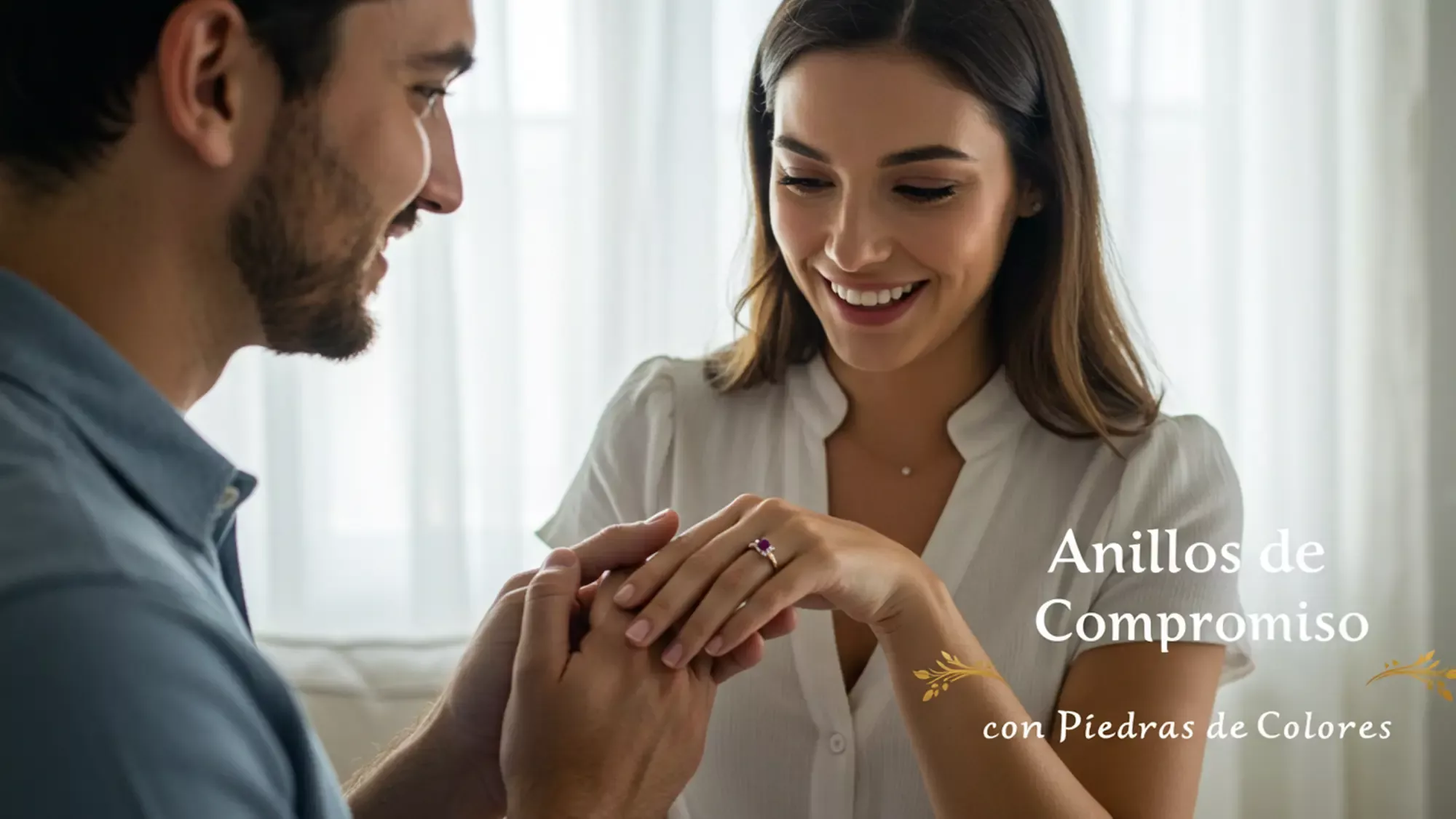 Anillos de Compromiso con Piedras de Colores Tendencias y Significados DESTC