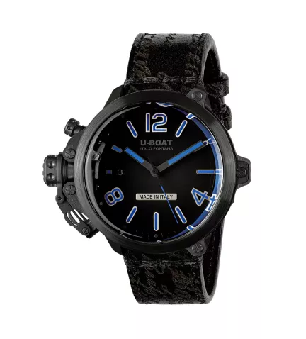 Reloj U-Boat Capsule 45mm acero PVD y piel 8808 Reloj U-Boat CAPSULE 45MM PVD BK BL 8808