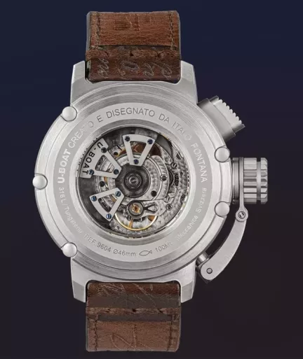 Reloj U-Boat CHIMERA 46MM SS VERDE 9604 trasera