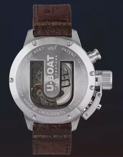 Reloj U-Boat CLASSICO 45 TUNGSTENO 9567 trasera