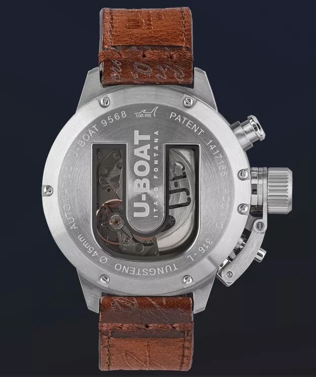 Reloj U-Boat CLASSICO 45 TUNGSTENO 9568 trasera