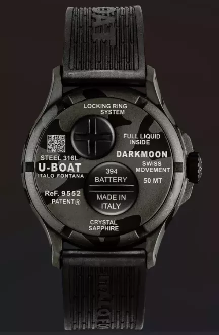 Reloj U-Boat DARKMOON GREY CURVED CAMOUFLAGE 9552 trasera2
