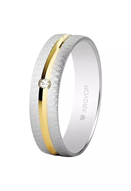 Alianzas de oro bicolor