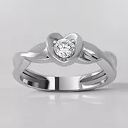 Anillos de compromiso oro blanco