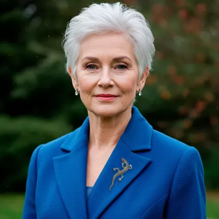 broche de solapa plata lagarto toma modelo IA