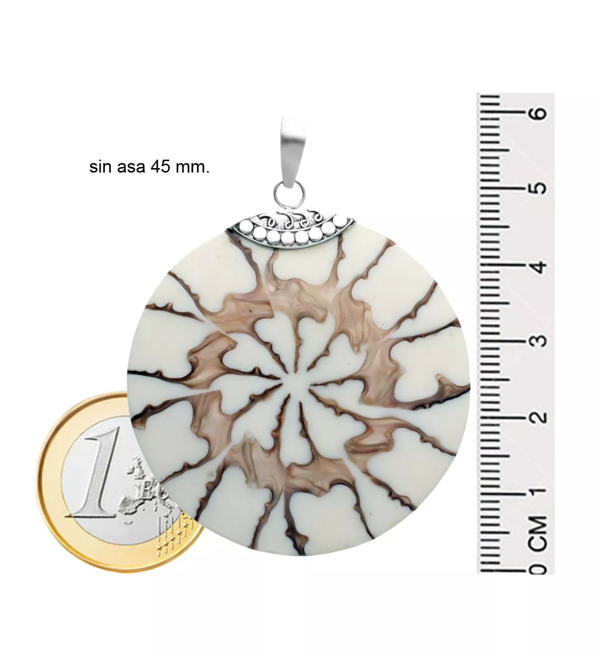 Colgante de plata y resina 297_825938 colgante de plata y resina tonos sepia toma con medidas