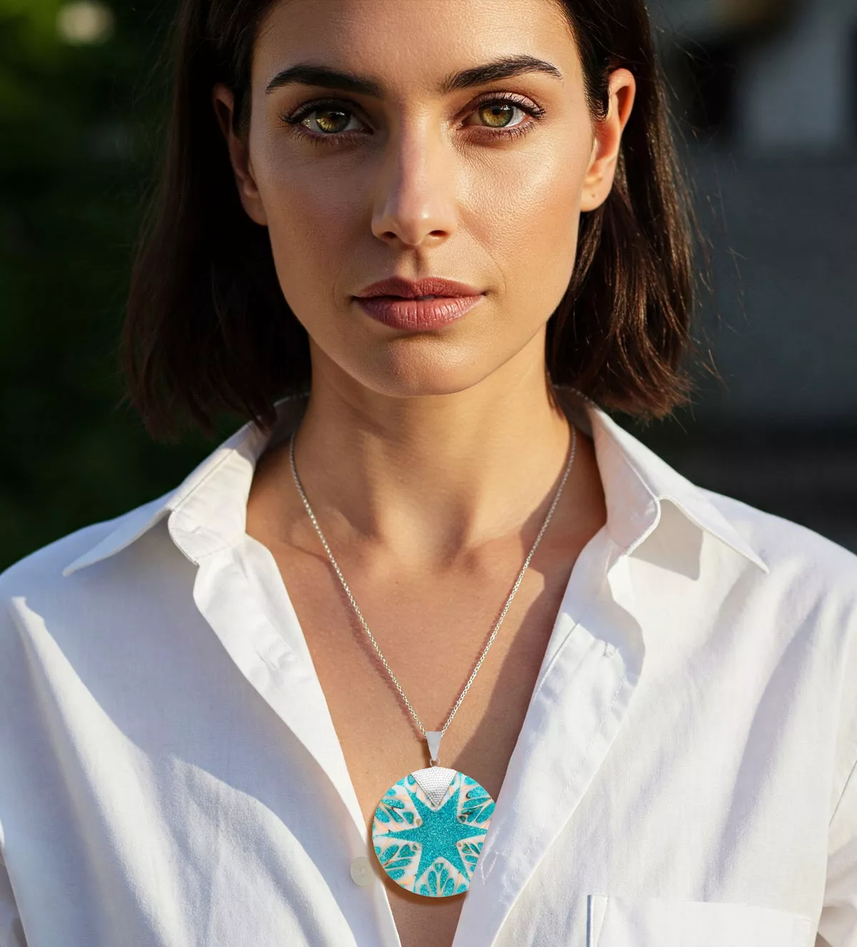 Colgante de plata y resina 297_826308 colgante de plata con resina 50mm vista modelo