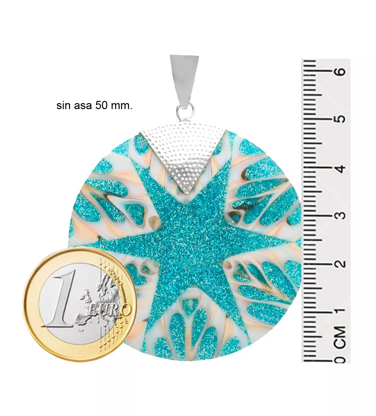 Colgante de plata y resina 297_826308 colgante de plata con resina 50mm vista medidas