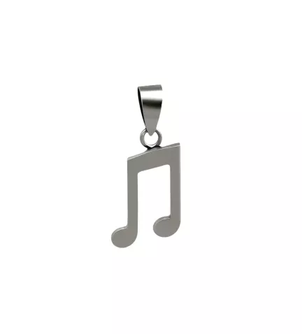 colgante de plata nota musical corchea