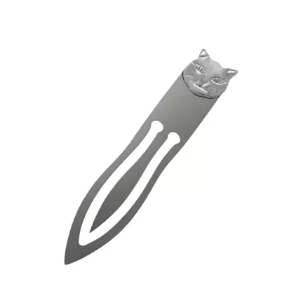 punto de libro de plata cara de gato