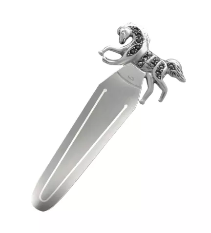 punto de libro de plata caballo con marquesitas