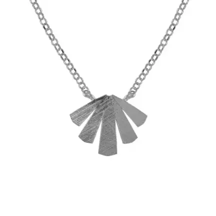 Gargantilla de plata motivo abanico 273_A5017-HG
