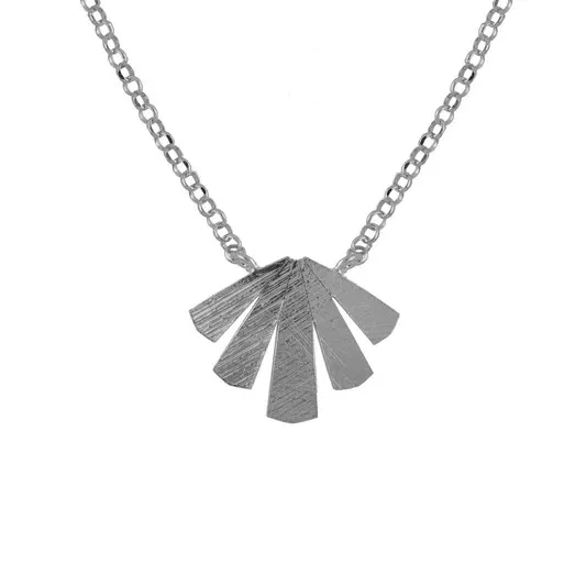 Gargantilla de plata motivo abanico 273_A5017-HG