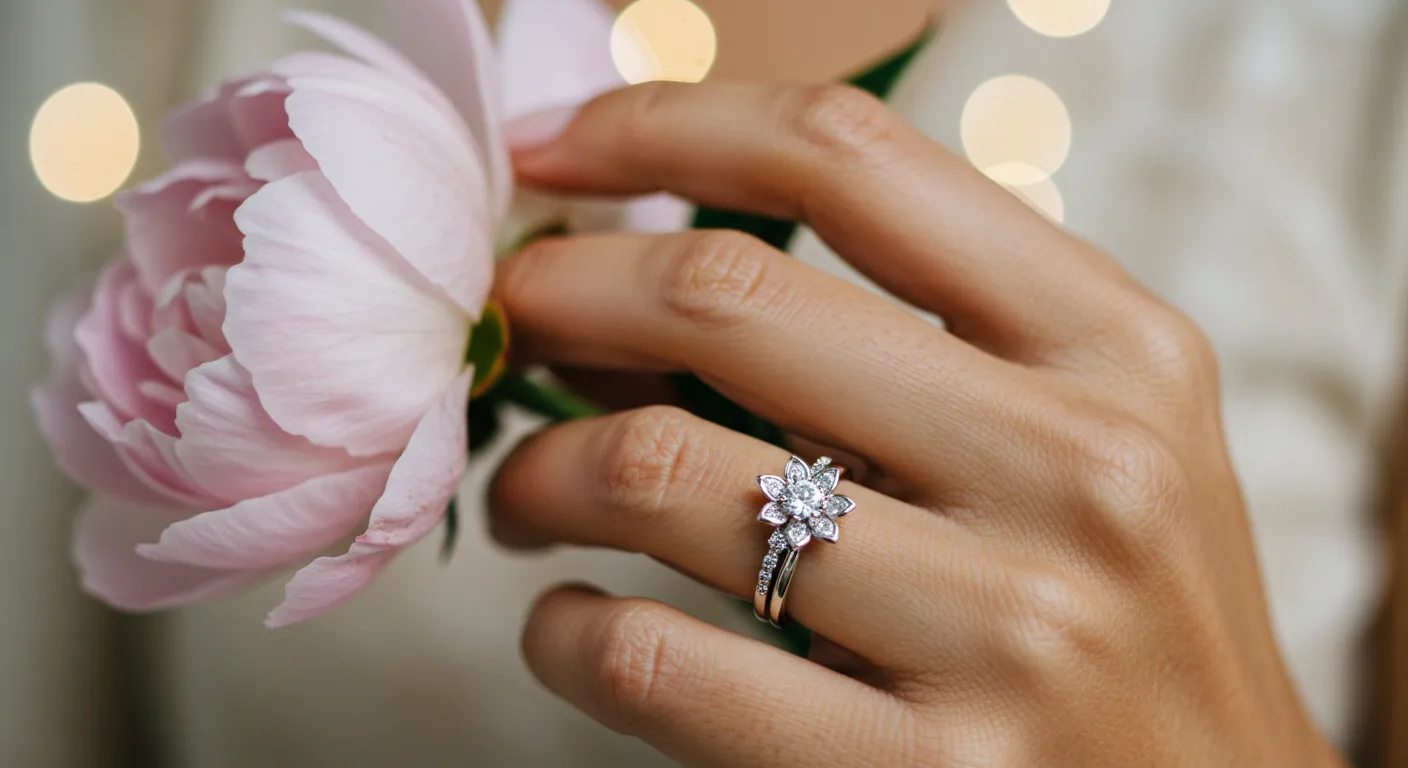 Anillos de Compromiso con Disenos Florales Naturaleza y Romance5