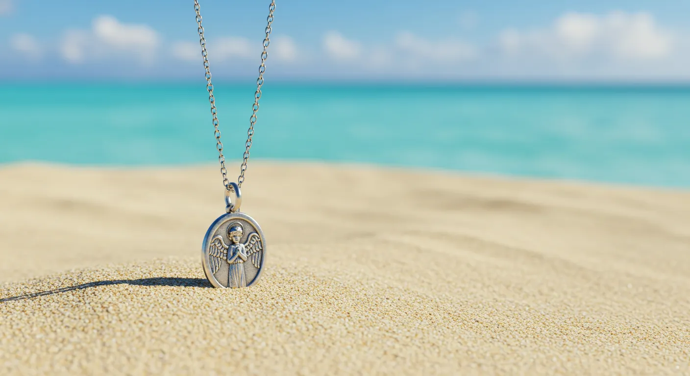 Medalla del Angel de la Guarda proteccion que se lleva al corazon 20254