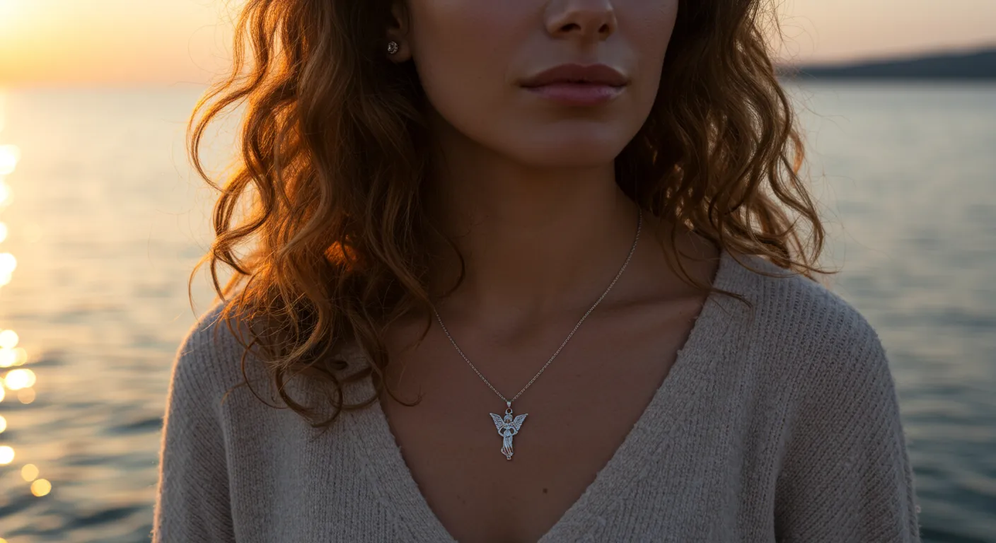 Medalla del Angel de la Guarda proteccion que se lleva al corazon 20256