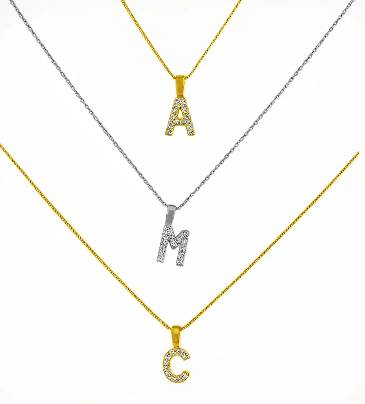 Gargantilla de oro 18k inicial con diamantes gargantilla oro y diamantes con inicial foto principal