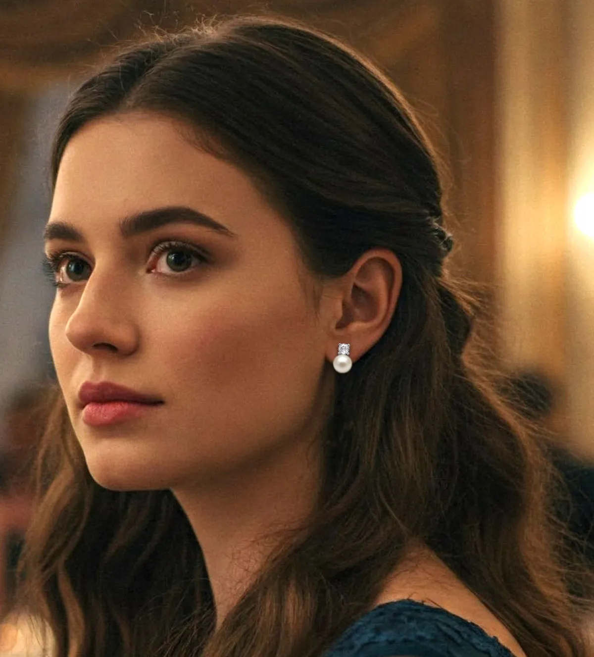 Pendientes de plata con Perla y Circón 280_2024726 pendientes de plata con perla cultivada vista con modelo IA