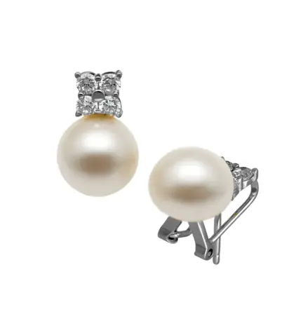 Pendientes de plata con Perla y circones 280_2025215 pendientes-de-plata-con-perla-cultivada-y-circones-280_2025215