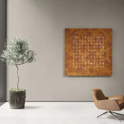 Qlocktwo Earth 180 Rust tamaño 180×180 cms 3