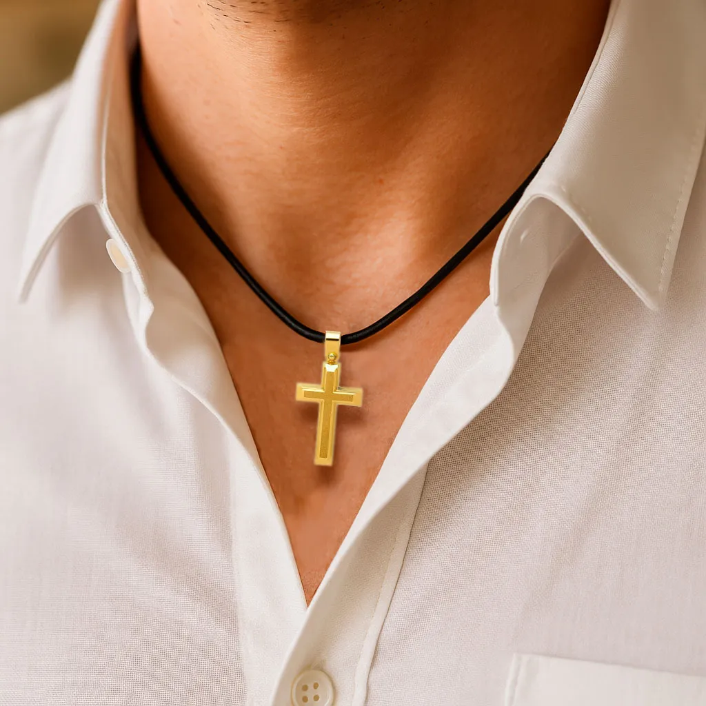 Cruz de oro 18K 036_BB_25X21 cruz-de-oro-036_BB_25X21. modelo masculino