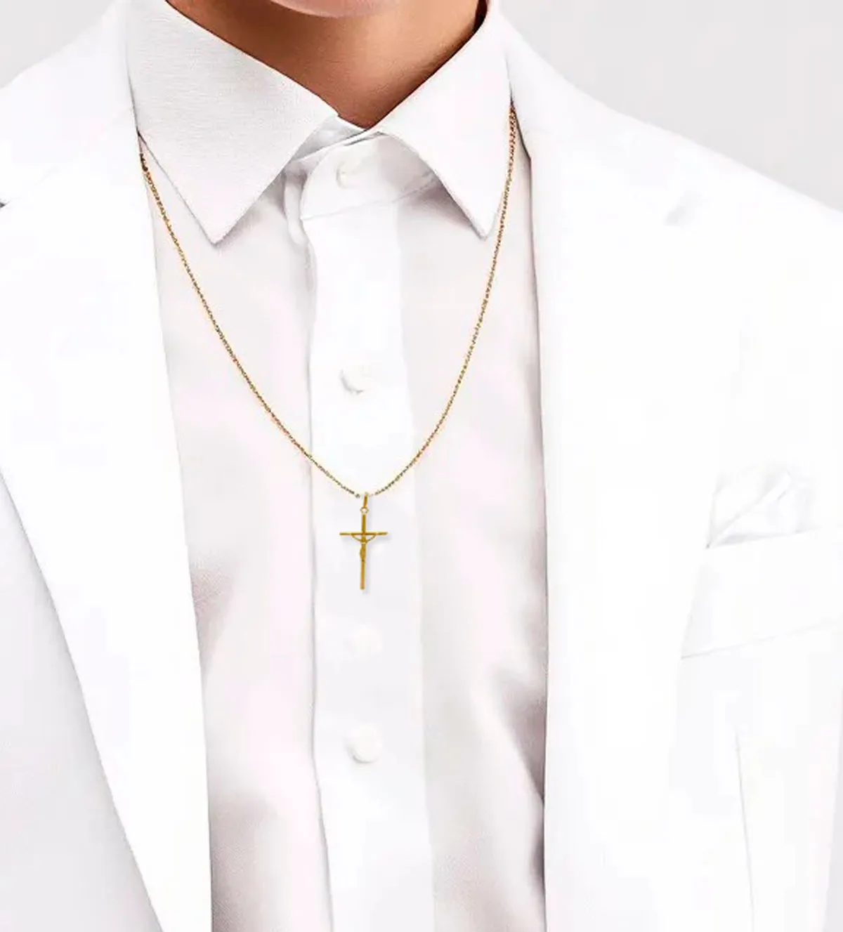 Cruz de oro amarillo Crucifijo 036_BB_25X29 cruz-de-oro-crucifijo-036_BB_25X29. en modelo niño comunion