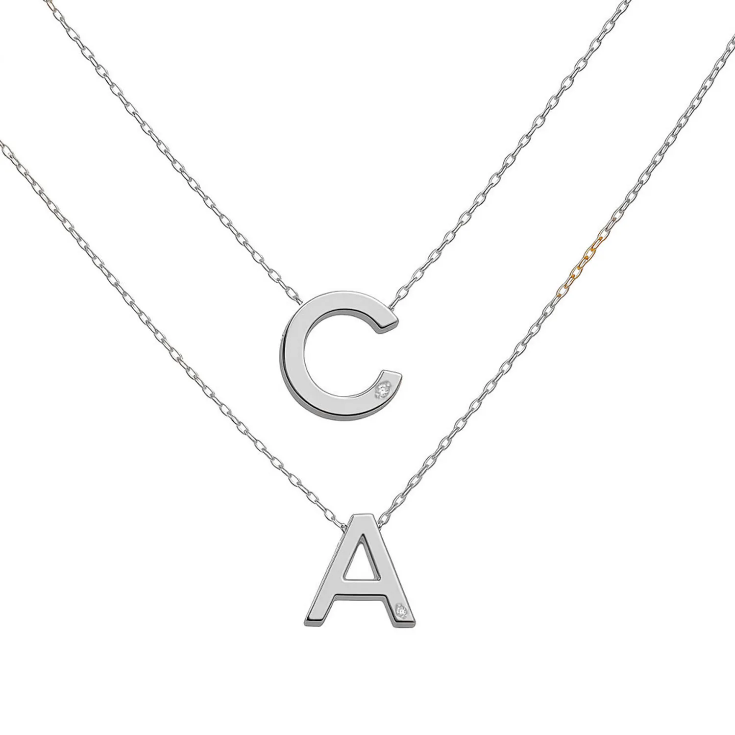 Gargantilla de oro 18k inicial 323_4076 Gargantilla de oro 18k iniciales 323_4076