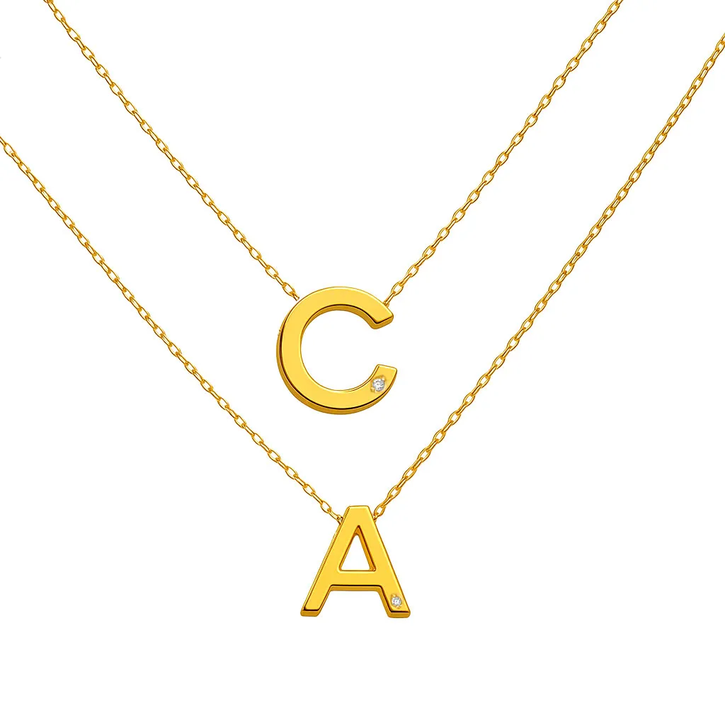 Gargantilla de oro 18k inicial 323_4076 Gargantilla de oro 18k iniciales 323_4076