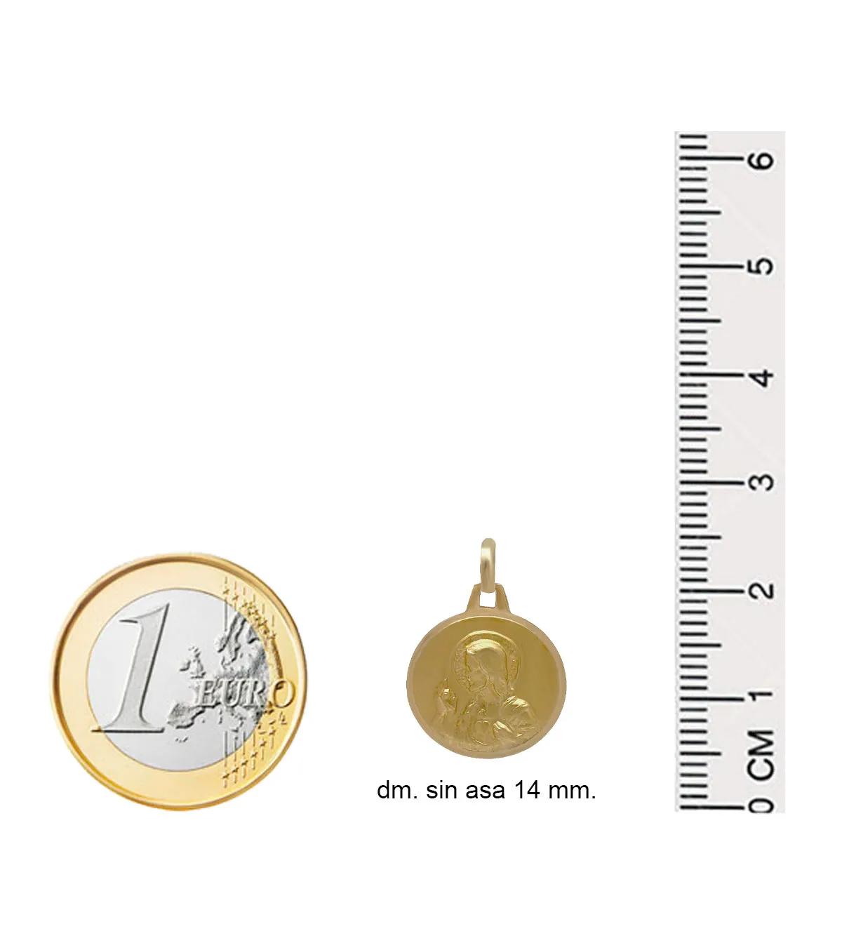 Medalla de oro 18k Escapulario Virgen del Carmen y Sagrado Corazón 036_25M24 Medalla de oro 18k Escapulario Virgen del Carmen y Sagrado Corazón 036_25M24 - Imagen 4