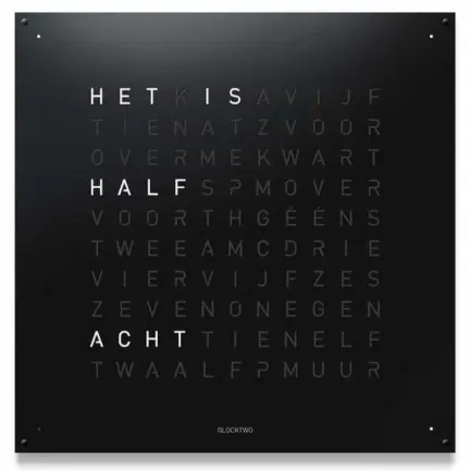 Qlocktwo Earth 180 Black Pepper tamaño 180x180 cms 1