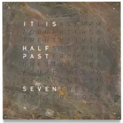 Qlocktwo Earth 180 Glintscape tamaño 180x180 cms 1