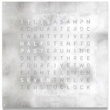 Qlocktwo Earth 180 Platinum tamaño 180x180 cms