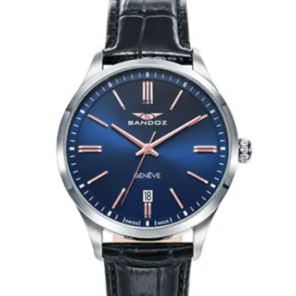 Reloj Sandoz Elegant acero y piel 81463-37