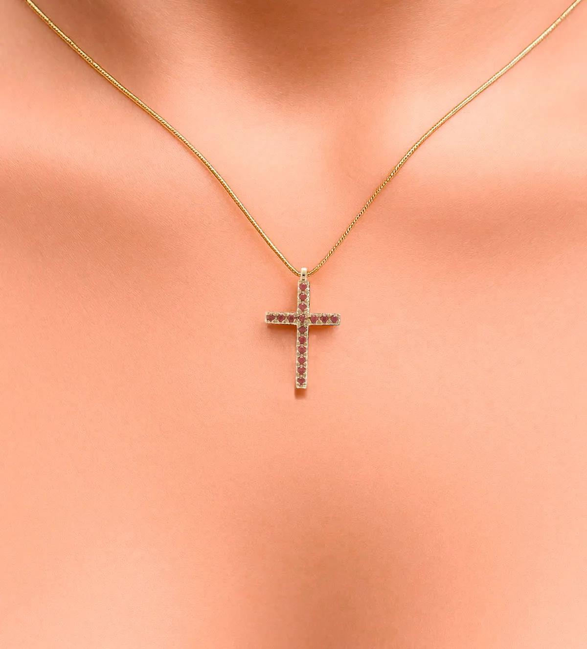 Gargantilla de oro con cruz diamantes y rubíes 317_CROCEFILO-DF-R gargantilla-de-oro-con-diamantes-y-rubies-317_CROCEFILO-DF-R busto B