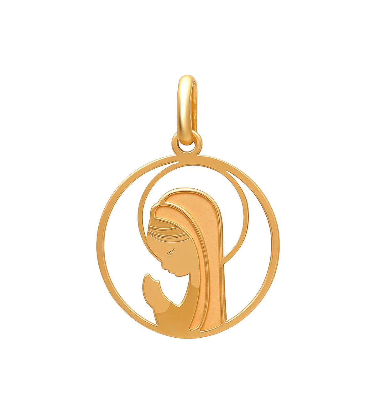Medalla de oro 18k Virgen Niña 323_4163 medalla-de-oro-calada-323_4163