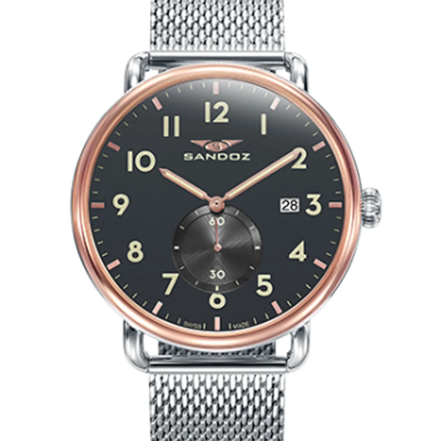 Reloj hombre Sandoz Antique acero chapado 81493-54