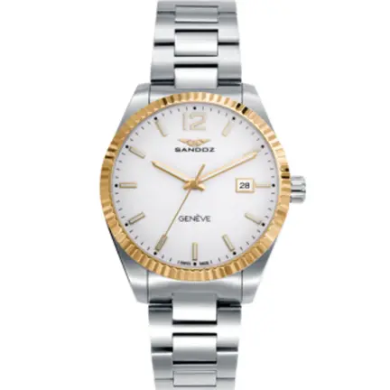 Reloj hombre Sandoz Casual acero bisel chapado 81525-59