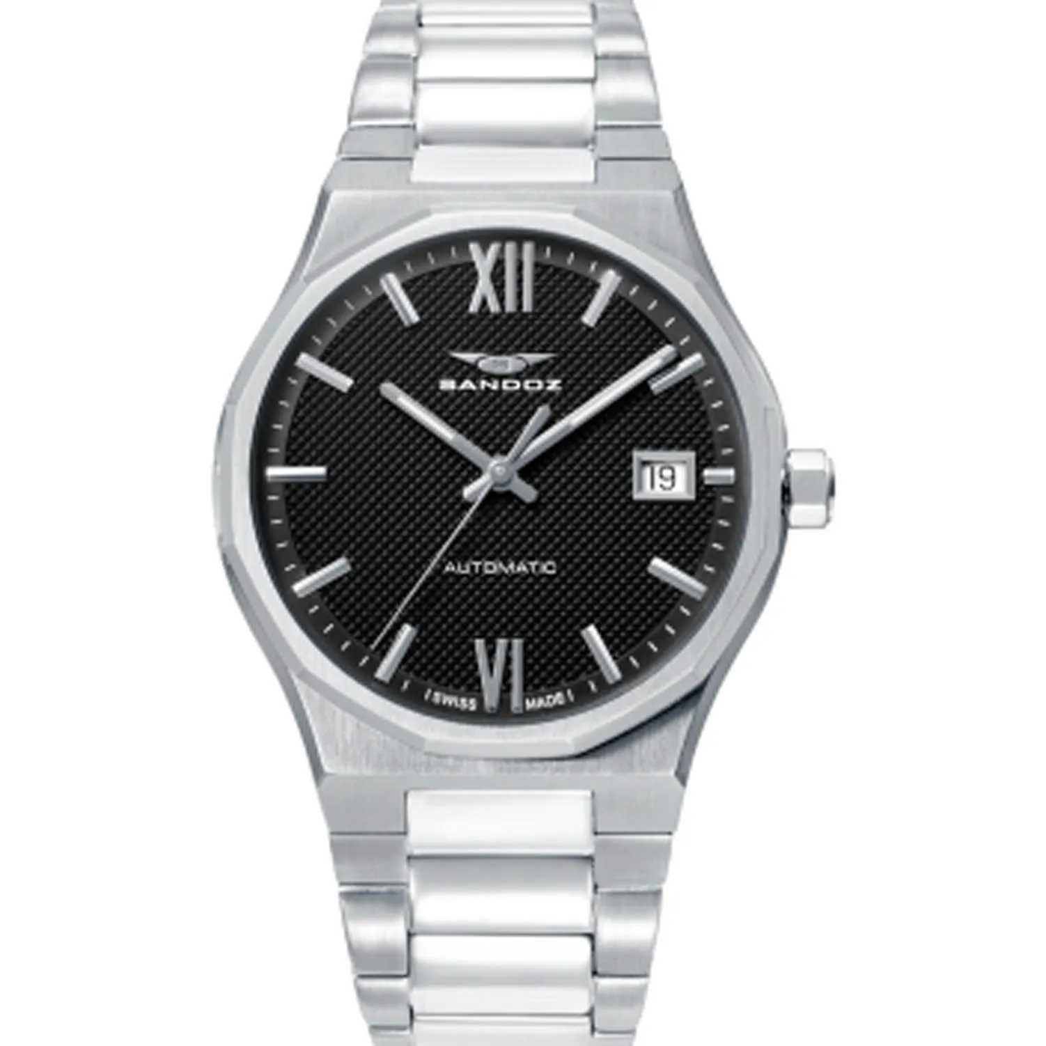Reloj Sandoz en acero esfera negra 83011-57 Reloj Sandoz en acero esfera negra 83011-57