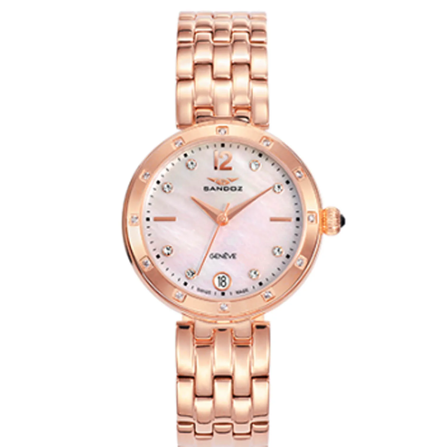 Reloj Sandoz mujer acero chapado y circonitas Elle 81336-95