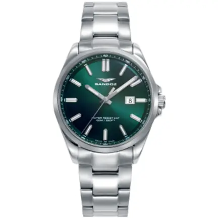 Reloj Sandoz Casual mujer en acero esfera verde 83000-67