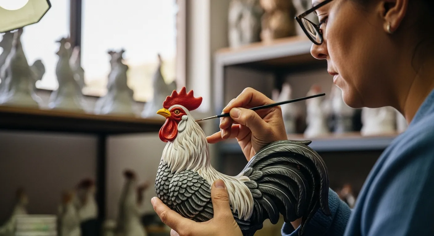 Nuevo Buen Retiro: 5 razones por las que la figura de porcelana "Gallos de Pelea" transmite fuerza y tradición artesanal nuevo buen retiro gallos de pelea1