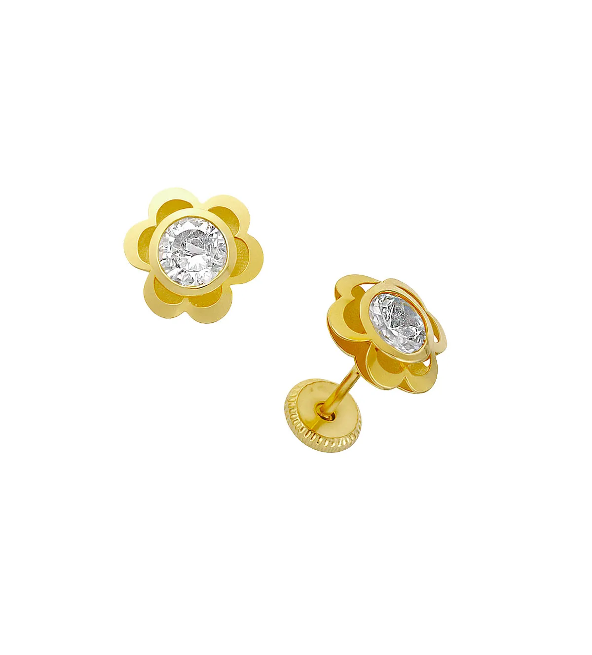 Pendientes de bebé oro 18k flor 243_613-00253 pendientes-de-bebe-oro-18-ktes-flor-243_613-00253
