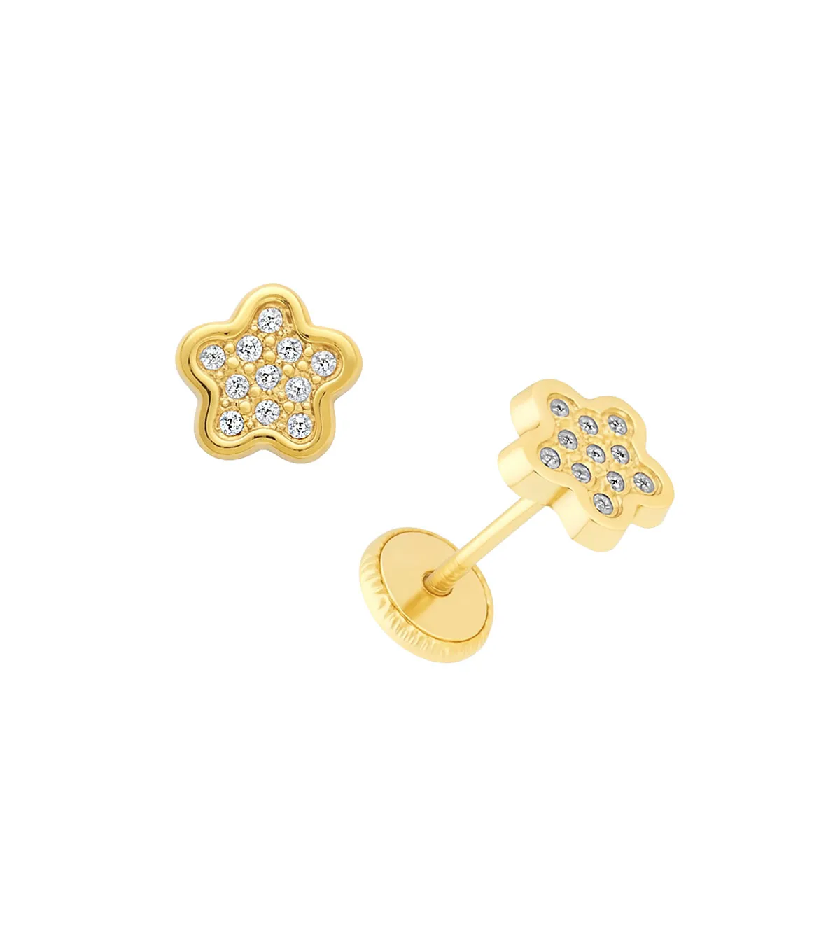 Pendientes de bebé oro amarillo y circones 243_486-00114 pendientes-de-bebe-oro-18k-243_486-00114